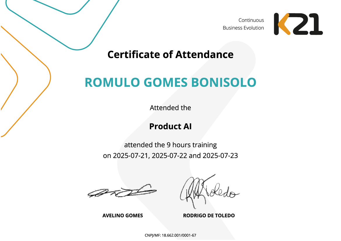 Certificado K21